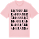 Pink Cotton t-shirt med Brännan ordlek t-shirt
