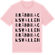Pink Cotton t-shirt med Brännbacksvallen ordlek t-shirt