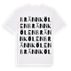 White t-shirt med Brännkölen ordlek t-shirt