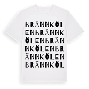 Brännkölen ordlek t-shirt – ekologisk bomull t-shirt från Pinshirt