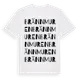 White t-shirt med Brännmuren ordlek t-shirt