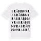 White t-shirt med Brännmyra ordlek t-shirt