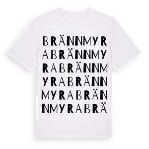 Brännmyra ordlek t-shirt – ekologisk bomull t-shirt från Pinshirt