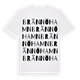 White t-shirt med Brännö hamn ordlek t-shirt