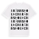 White t-shirt med Brännsholmen ordlek t-shirt
