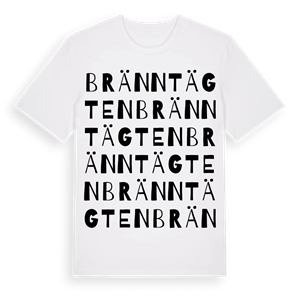 Bränntägten ordlek t-shirt – ekologisk bomull t-shirt från Pinshirt