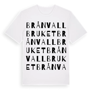 Brånvallbruket ordlek t-shirt – ekologisk bomull t-shirt från Pinshirt