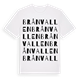 White t-shirt med Brånvallen ordlek t-shirt