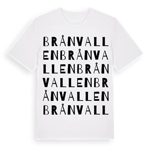 Brånvallen ordlek t-shirt – ekologisk bomull t-shirt från Pinshirt