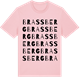 Pink Cotton t-shirt med Brassberg ordlek t-shirt