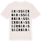 Vintage White t-shirt med Brassberg ordlek t-shirt