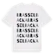 White t-shirt med Brasselbacka ordlek t-shirt