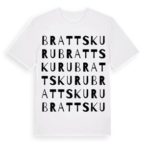 Brattskuru ordlek t-shirt – ekologisk bomull t-shirt från Pinshirt