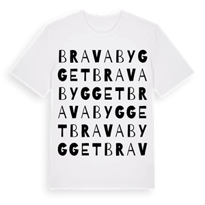 Bravabygget ordlek t-shirt – ekologisk bomull t-shirt från Pinshirt