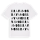 White t-shirt med Bravamon ordlek t-shirt
