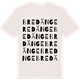 Vintage White t-shirt med Bredänge ordlek t-shirt