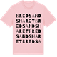 Pink Cotton t-shirt med Bredsandsharet ordlek t-shirt