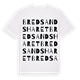 White t-shirt med Bredsandsharet ordlek t-shirt