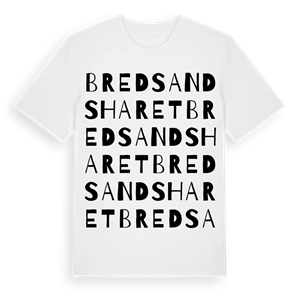Bredsandsharet ordlek t-shirt – ekologisk bomull t-shirt från Pinshirt
