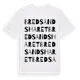 White t-shirt med Bredsandsharet ordlek t-shirt