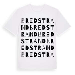 Bredstrand ordlek t-shirt – ekologisk bomull t-shirt från Pinshirt
