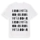 White t-shirt med Broby Fäbodar ordlek t-shirt