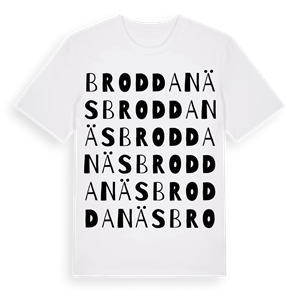 Broddanäs ordlek t-shirt – ekologisk bomull t-shirt från Pinshirt