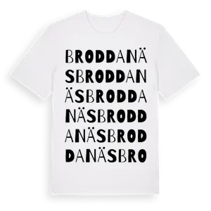 Broddanäs ordlek t-shirt – ekologisk bomull t-shirt från Pinshirt
