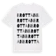 White t-shirt med Brottan ordlek t-shirt