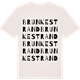 Vintage White t-shirt med Brunkestrand ordlek t-shirt