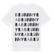 White t-shirt med Brunnmyra ordlek t-shirt