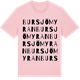 Pink Cotton t-shirt med Bursjömyran ordlek t-shirt