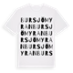 White t-shirt med Bursjömyran ordlek t-shirt