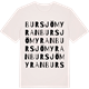 Vintage White t-shirt med Bursjömyran ordlek t-shirt