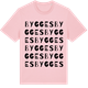 Pink Cotton t-shirt med Bygges ordlek t-shirt