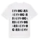 White t-shirt med Bymogarna ordlek t-shirt