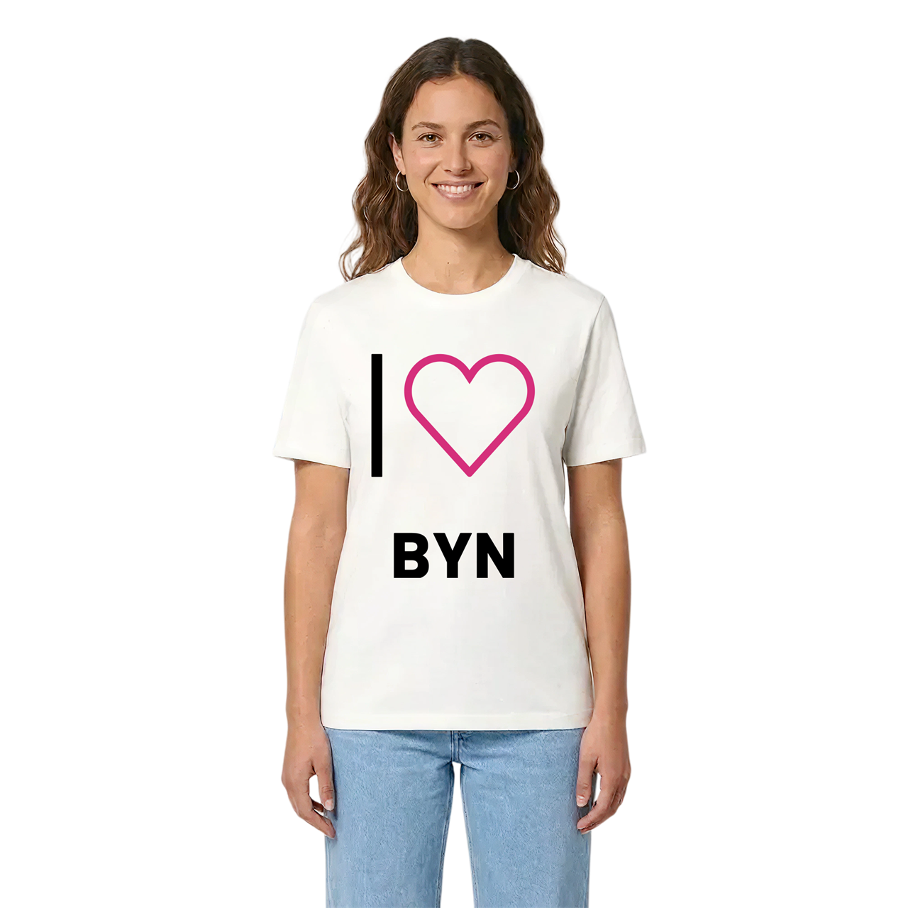 Jag älskar Byn t-shirt stort tryck i miljö