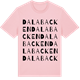 Pink Cotton t-shirt med Dalabacken ordlek t-shirt