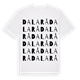 White t-shirt med Dalarå ordlek t-shirt