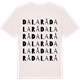 Vintage White t-shirt med Dalarå ordlek t-shirt
