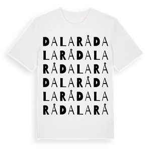 Dalarå ordlek t-shirt – ekologisk bomull t-shirt från Pinshirt