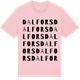 Pink Cotton t-shirt med Dalfors ordlek t-shirt