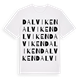 White t-shirt med Dalviken ordlek t-shirt