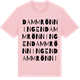 Pink Cotton t-shirt med Dammrönningen ordlek t-shirt