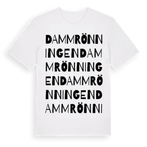 Dammrönningen ordlek t-shirt – ekologisk bomull t-shirt från Pinshirt