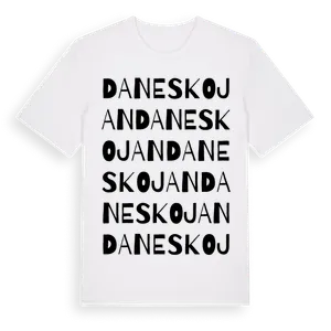 Daneskojan ordlek t-shirt – ekologisk bomull t-shirt från Pinshirt