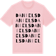 Pink Cotton t-shirt med Daniels ordlek t-shirt