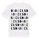White t-shirt med Daniels ordlek t-shirt