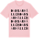 Pink Cotton t-shirt med Dansarhällen ordlek t-shirt