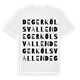 White t-shirt med Degerkölsvallen ordlek t-shirt